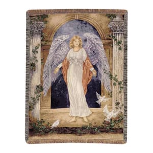 Guardian Angel Tapestry Throw Flower Bouquet