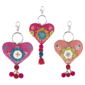 Whimsy Heart Fob Flower Bouquet