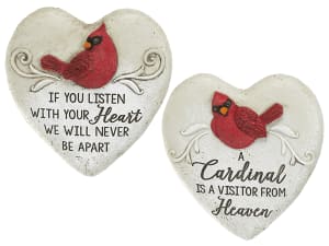 Cardinal Memorial Heart Flower Bouquet