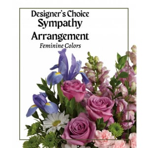 Designer’s Choice Feminine Standing Spray Flower Bouquet