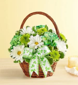 St. Patrick's Day Flower Basket Flower Bouquet