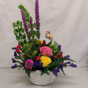 Springful Basket Flower Bouquet