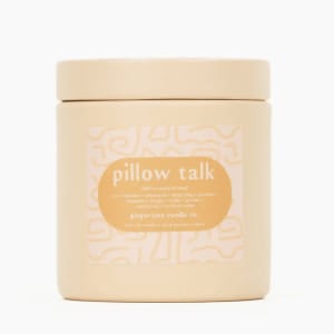 Pillow Talk • Matte Blush Metal Tin • 9 oz Soy Candle Flower Bouquet