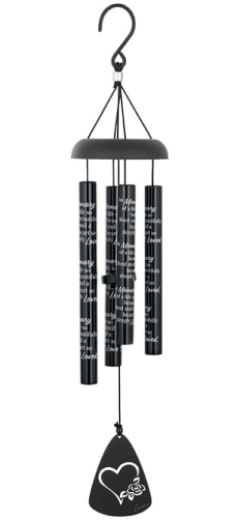 Deeply Loved Black Sonnet Wind Chime Flower Bouquet