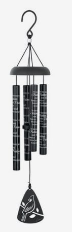 Father and Friend Black Sonnet Wind Chime Flower Bouquet