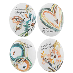 Watercolor Sentiment Stones Flower Bouquet