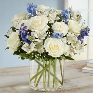 True Blue Rememberance Flower Bouquet