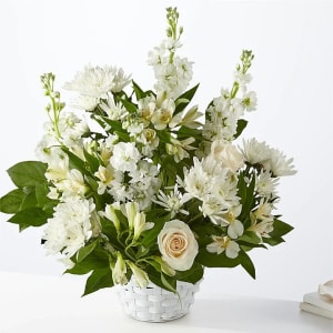 Sweet Serenity Basket Flower Bouquet