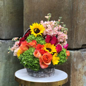 Spring Send Off Basket Flower Bouquet