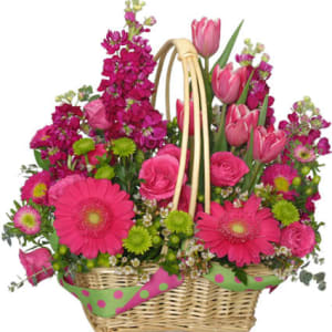 Brighten Basket Spray Flower Bouquet