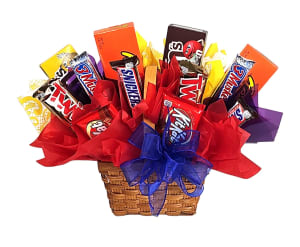 Candy Basket Flower Bouquet