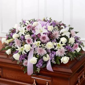 Lovely Lavender Casket Spray Flower Bouquet