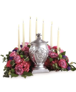 Light the Way Half Urn Wreath Flower Bouquet