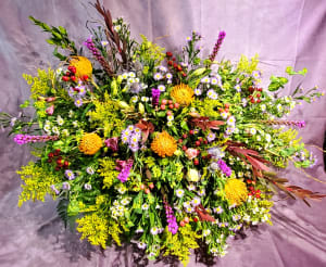 Wildflower Casket Cover Flower Bouquet