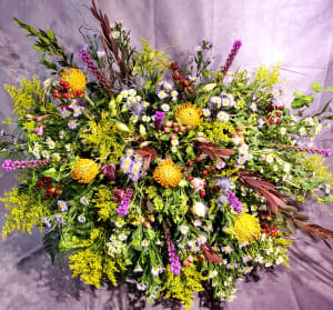 Wildflower Casket Cover Flower Bouquet