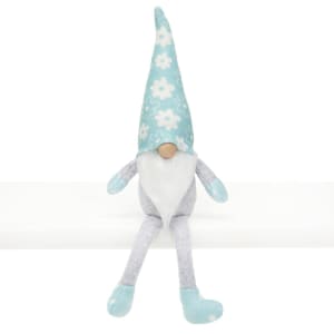 BLUE MEADOW GNOME WITH WIRED FLOWER HAT Flower Bouquet