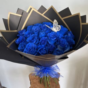 Love In Blue Flower Bouquet