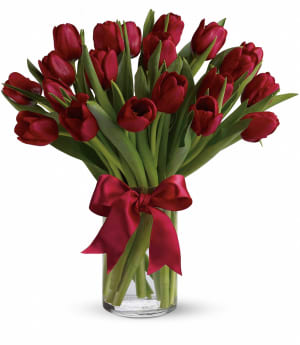 Radiantly Red Tulips Flower Bouquet