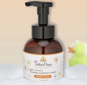 Lil Naked Bee- Orange Popsicle Giggles Not Tears Foaming Shampoo/Wash