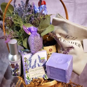 Lavender Lush Gift Basket Flower Bouquet