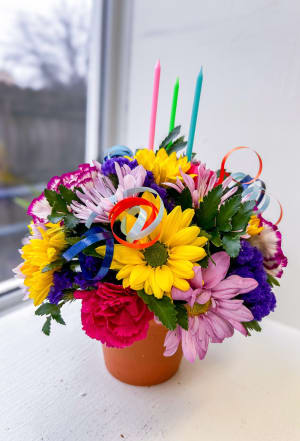 Birthday Flower Cupcake Flower Bouquet