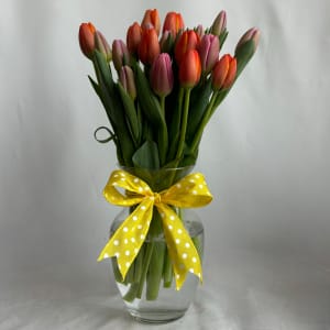 Spring Tulip Vase Flower Bouquet