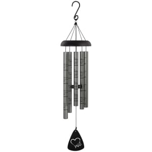 Peaceful Memories 30" Charcoal Wind Chime Flower Bouquet