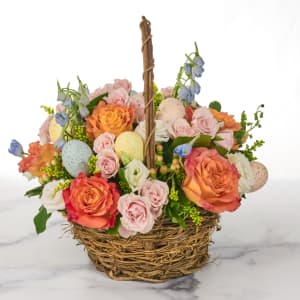 Egg Hunt Blossom Basket Flower Bouquet