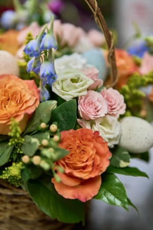 Egg Hunt Blossom Basket Flower Bouquet