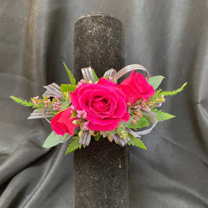 HOT PINK WRIST CORSAGE Flower Bouquet