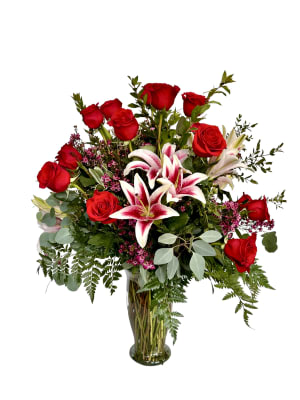 Scarlet Symphony Flower Bouquet