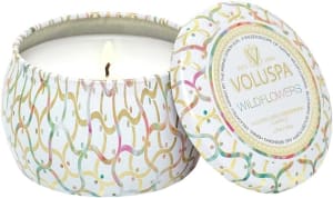 WILDFLOWERS MINI TIN 4OZ CANDLE Flower Bouquet