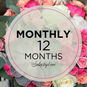 Monthly Flower Delivery - 12 Months Flower Bouquet