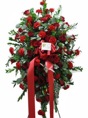 All Red Standing Spray-FNARS-01 Flower Bouquet