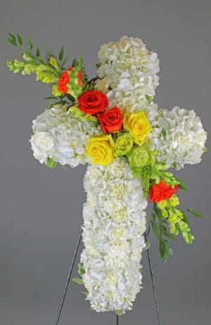 Bright Standing Cross-FNSTC-01 Flower Bouquet