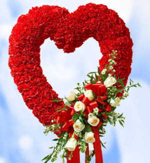 All Red Hollow Heart-FNHOL-02 Flower Bouquet