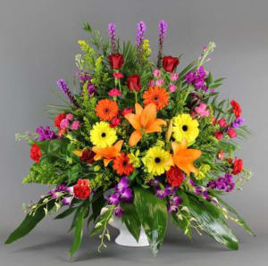 Bright Sympathy Basket-FNFSB-02 Flower Bouquet
