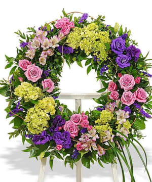 Mixed Pastels Wreath-MXPW002 Flower Bouquet