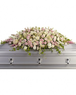 Soft Pastels Casket Spray-FNSP-01 Flower Bouquet