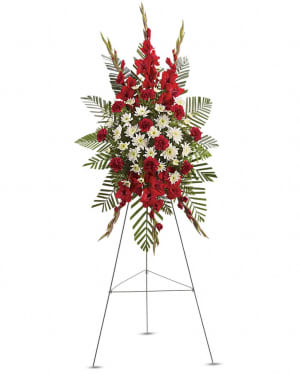 Reds and Whites Standing Spray-FNRSS-02 Flower Bouquet