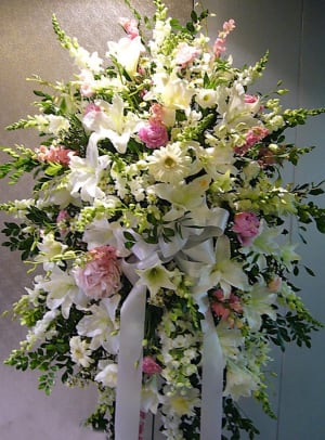 Pink and White Standing Spray-FNPWS-02 Flower Bouquet