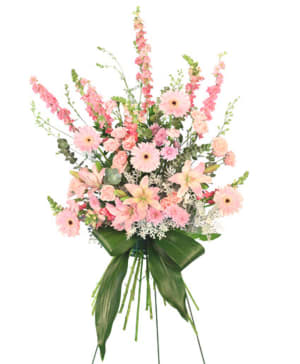 Lite Pinks Standing Spray Flower Bouquet