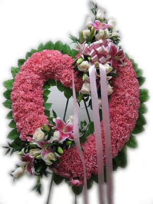 Pink & White Hollow Heart-PWH001X Flower Bouquet