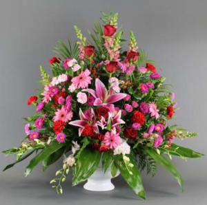 Fuscia Sympathy Basket-FNFSB-01 Flower Bouquet