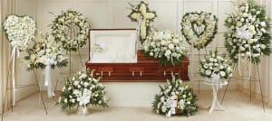 The All White Tributes Package-FNARP-03 Flower Bouquet