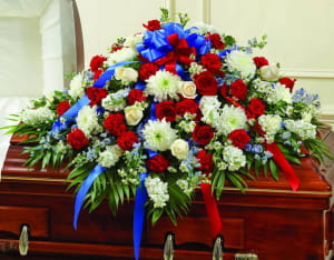 Patriot Casket Spray-FNPT-01 Flower Bouquet