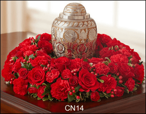 CN14 Classic Urn Scarf Flower Bouquet