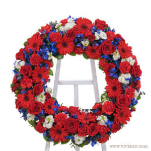 Patriot Colors Wreath-PCW003 Flower Bouquet