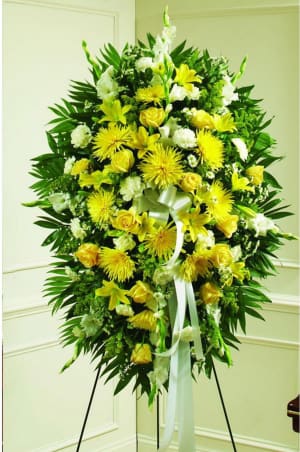 All Yellow Standing Spray-FNAYS-01 Flower Bouquet