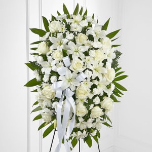 All White Standing Spray-FNAWS-01 Flower Bouquet